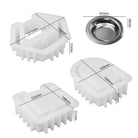 An aesthetic Geometric Wax Melt Burner Candle Moulds silicone candle mould from MYKA Candles and Moulds, perfect for soap, resin, and cake mould art.
