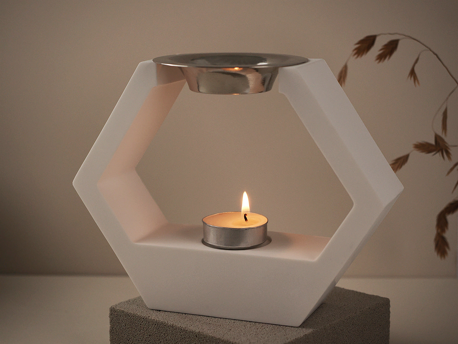 The Geometric Wax Melt Burner Candle Moulds silicone candle mold by MYKA Candles and Moulds, featuring high detail for candle, soap, and baking moulds.