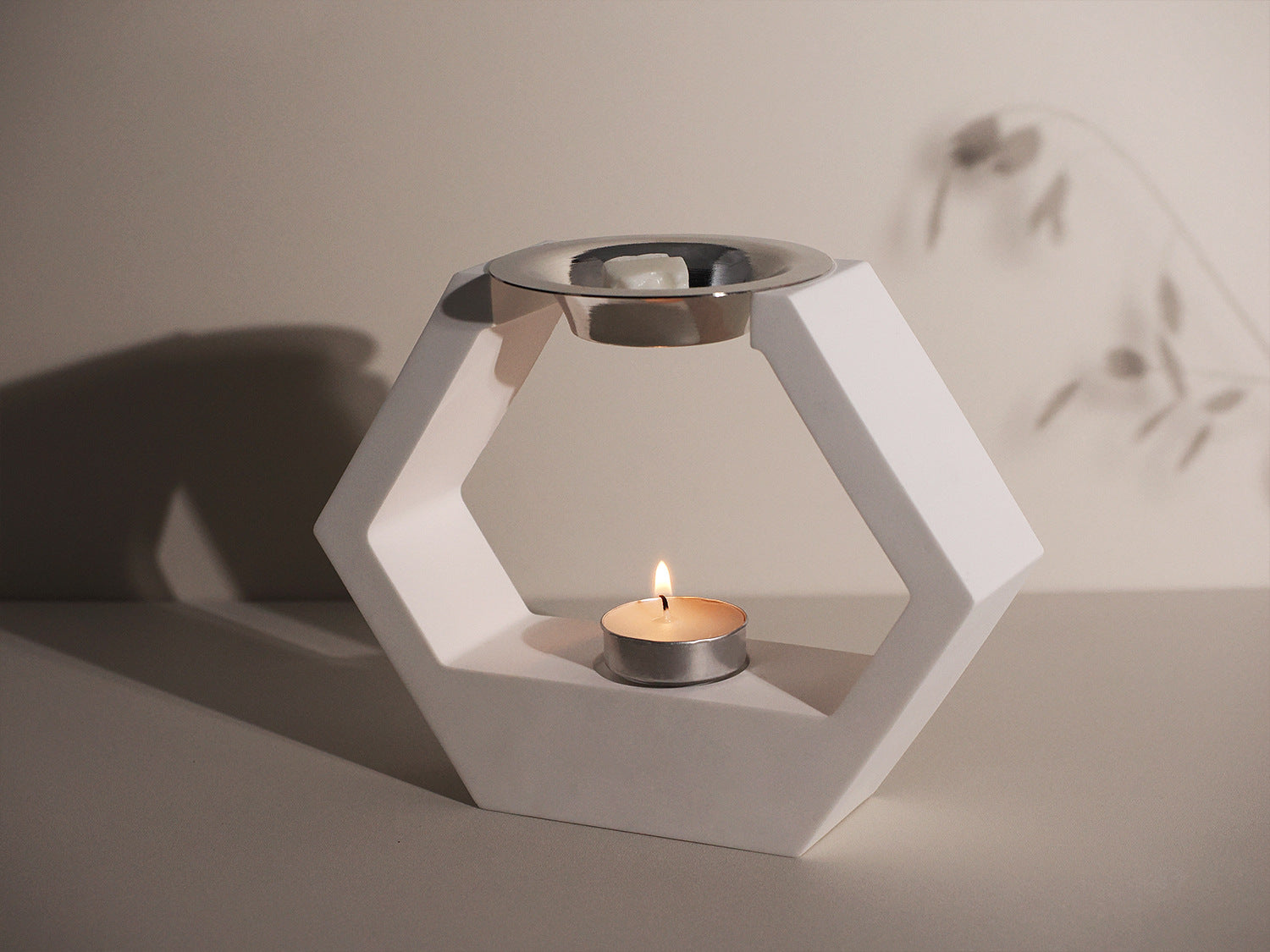 An aesthetic Geometric Wax Melt Burner Candle Moulds silicone candle mould from MYKA Candles and Moulds, perfect for soap, resin, and cake mould art.