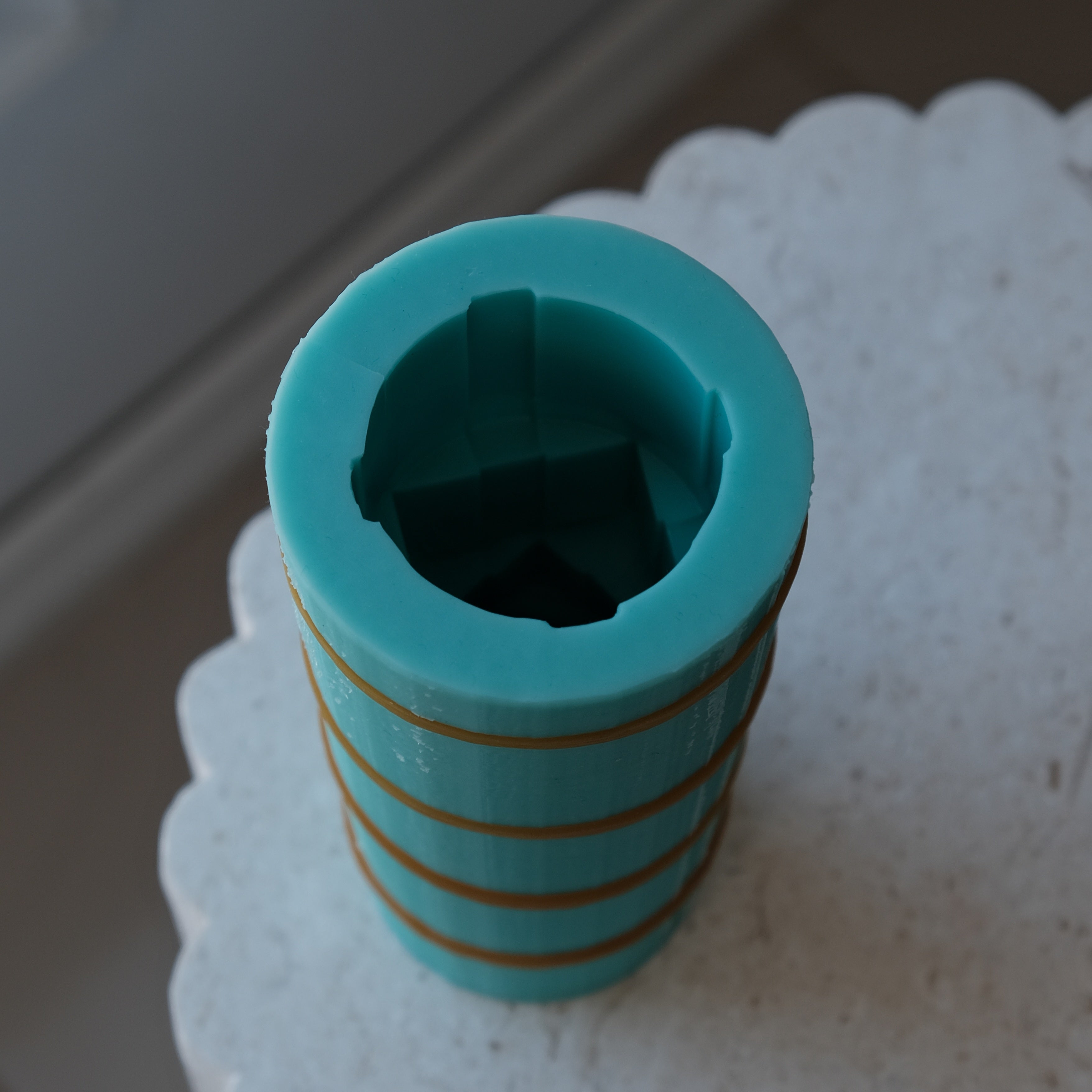 Crafting with the Gift Stack Silicone Candle Moulds silicone candle mould by MYKA Candles and Moulds, also used for soap, resin, and cake moulds.