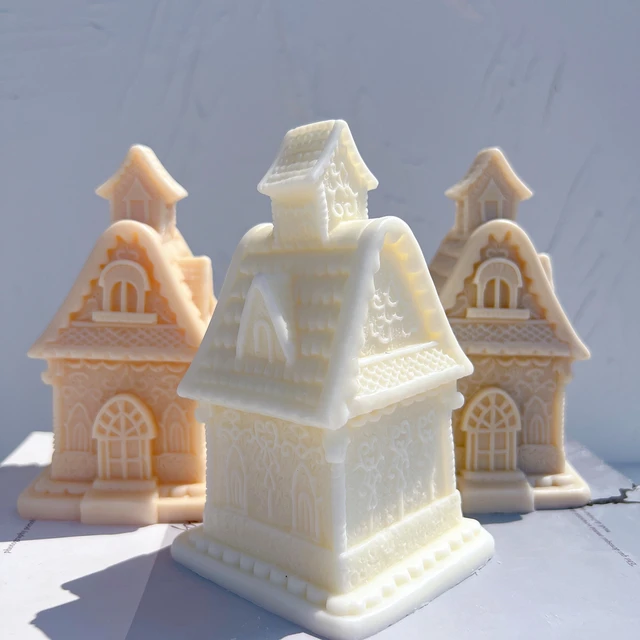 High-quality Gingerbread House Silicone Candle Mould silicone candle mould from MYKA Candles and Moulds, great for resin moulds and professional baking mould needs.