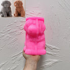 A Golden Retriever Puppy Candle Mould silicone candle mold by MYKA Candles and Moulds, designed for easy release in soap, resin, and cake mould casting.