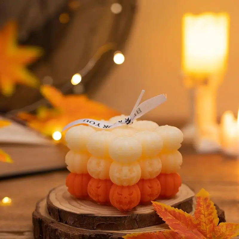 Durable Halloween Cube Silicone Candle Moulds silicone candle mould by MYKA Candles and Moulds, ideal for resin moulds, soap moulds, and cake mould creations.