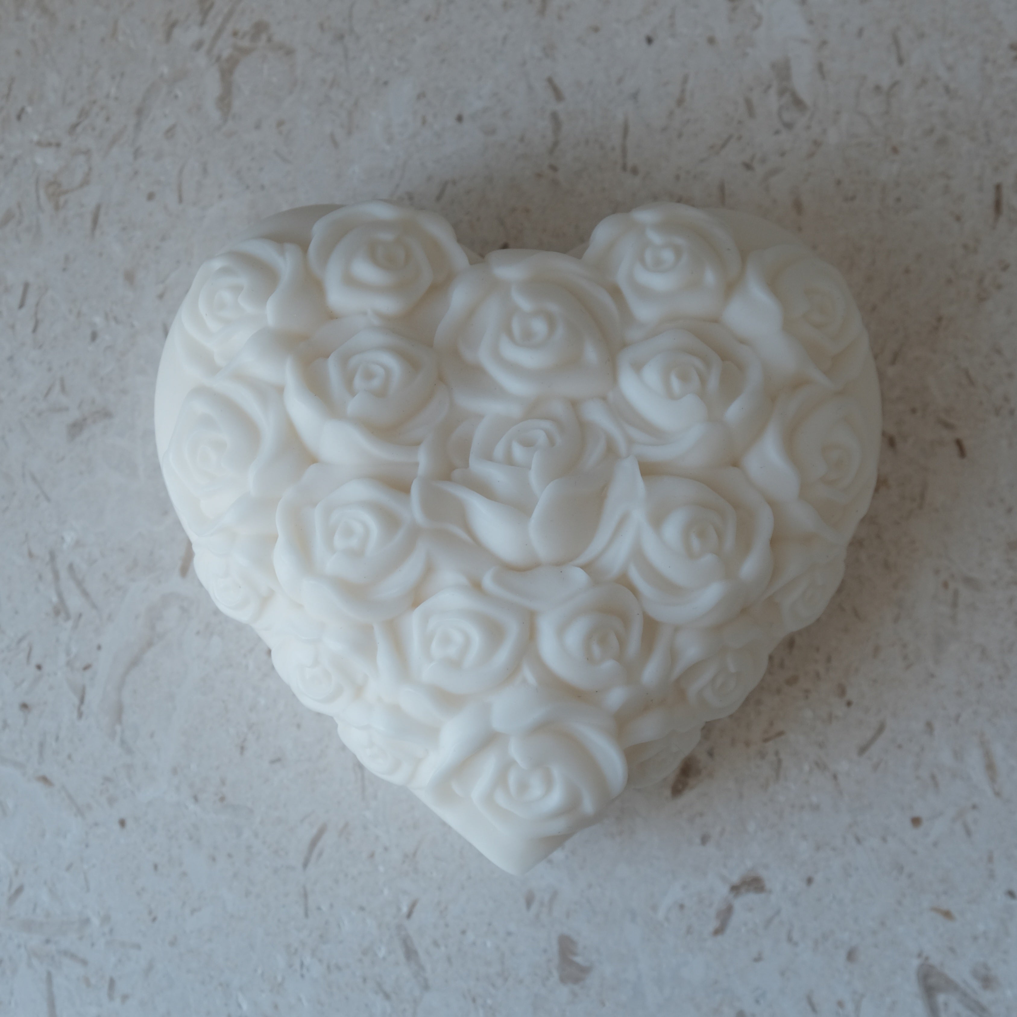 The Heart Bouquet Candle Mould silicone candle mold by MYKA Candles and Moulds, featuring high detail for candle, soap, and baking moulds.