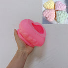 An intricate Heart Bouquet Candle Mould silicone candle mold by MYKA Candles and Moulds, designed for aesthetic candles and resin moulds.
