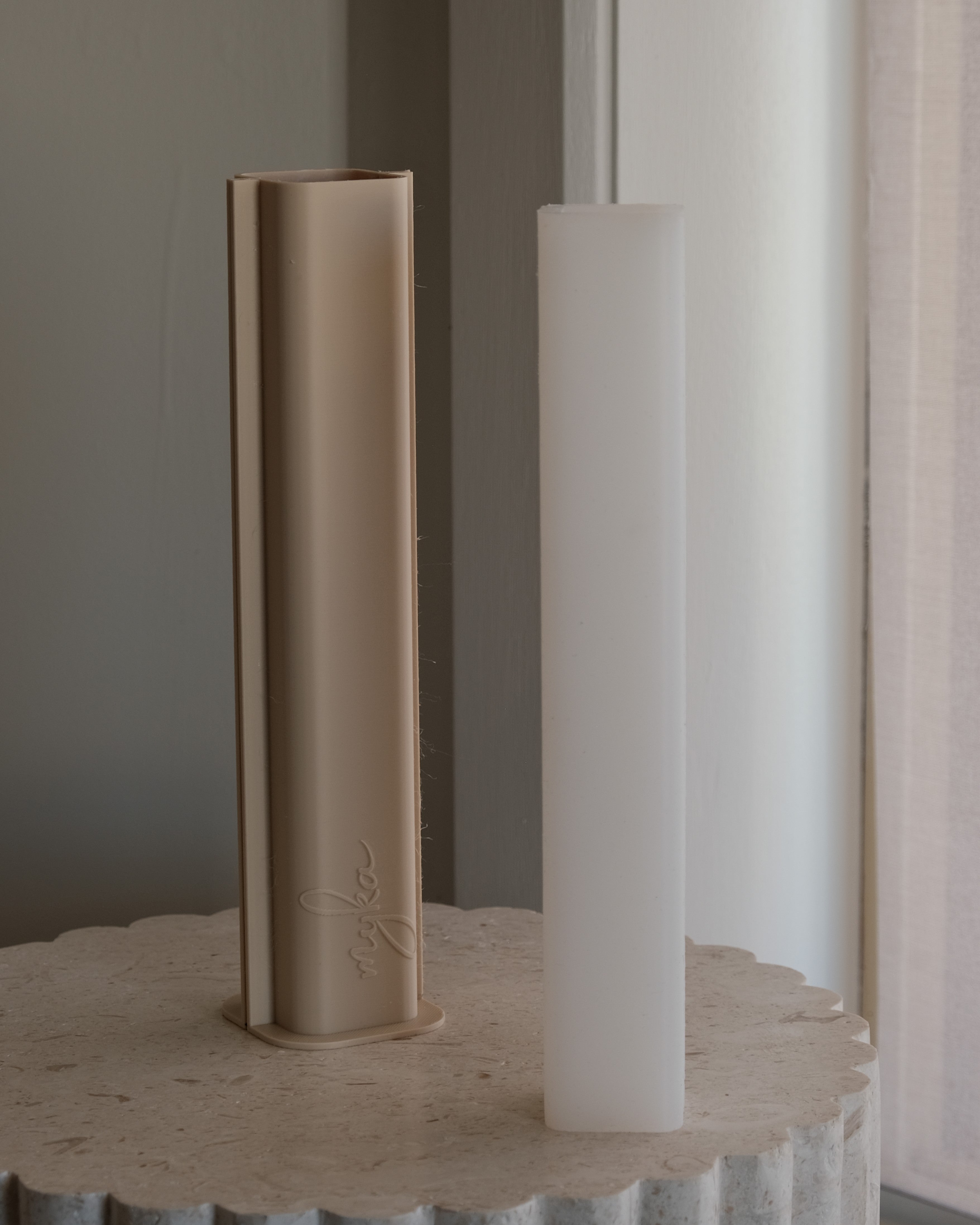 Precision-designed Heart Cuboid Pillar Candle Mould silicone candle mold by MYKA Candles and Moulds for resin moulds and gourmet cake mould designs.