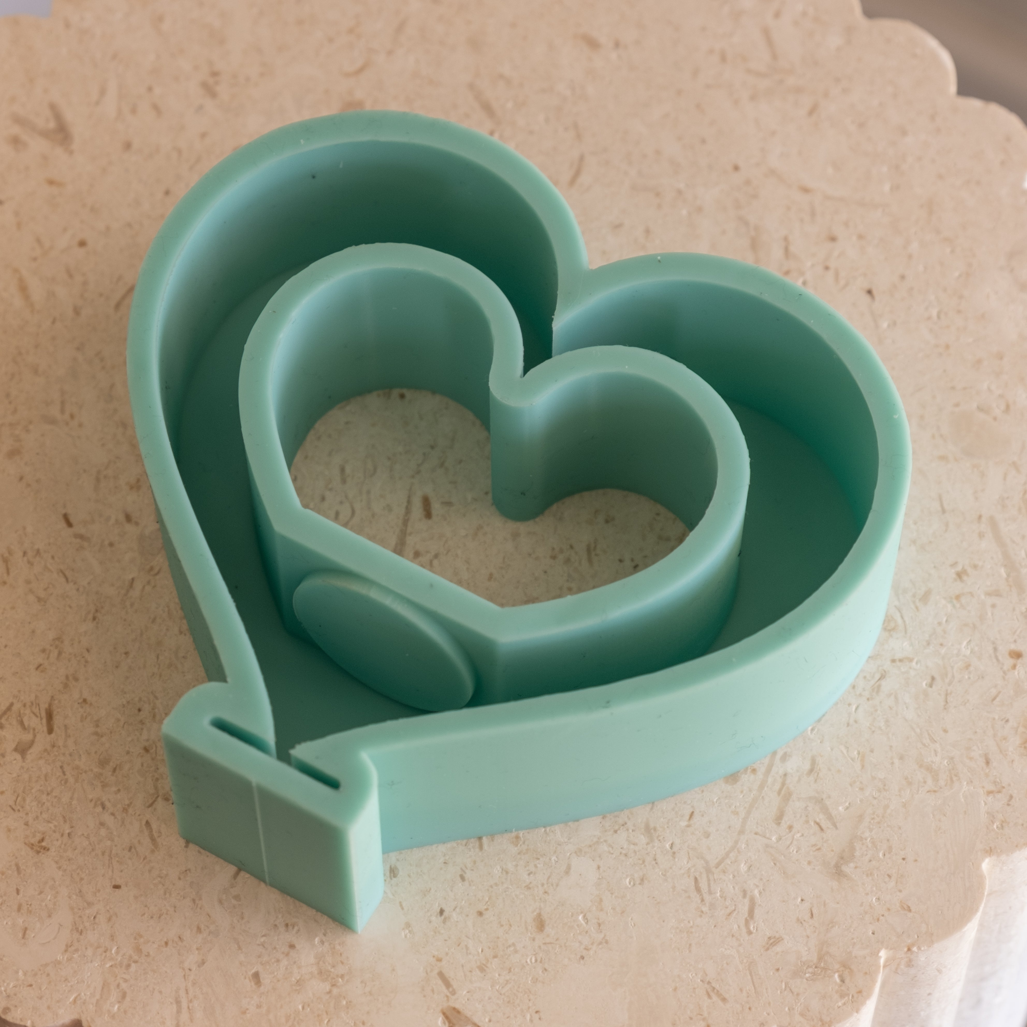 The Heart Tealight Holder Silicone Candle Mould silicone candle mould by MYKA Candles and Moulds, perfect for small business candle, soap, and cake mould production.