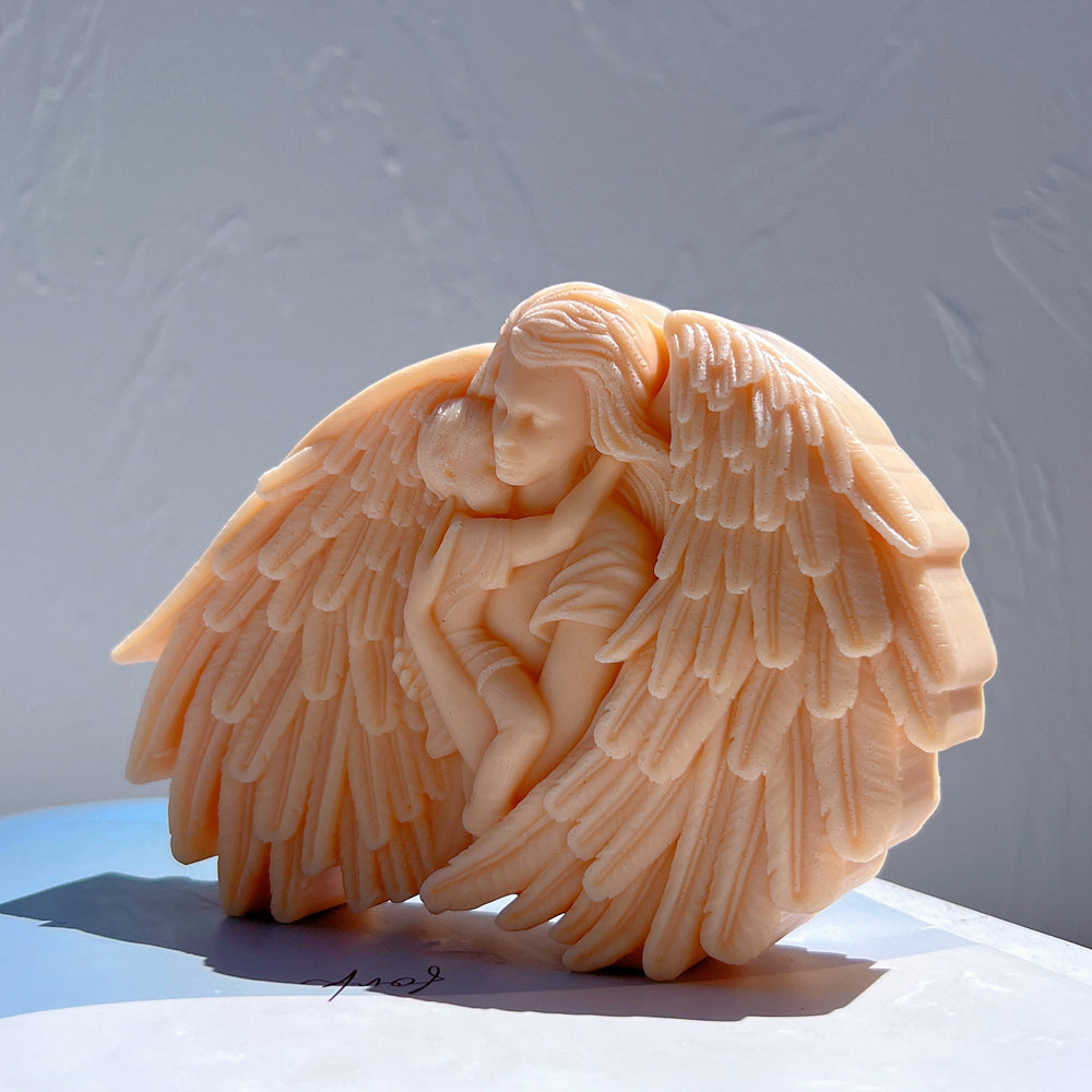 A detailed Heavenly Embrace Candle Mould silicone candle mould by MYKA Candles and Moulds, perfect for candle making, soap moulds, and resin moulds.