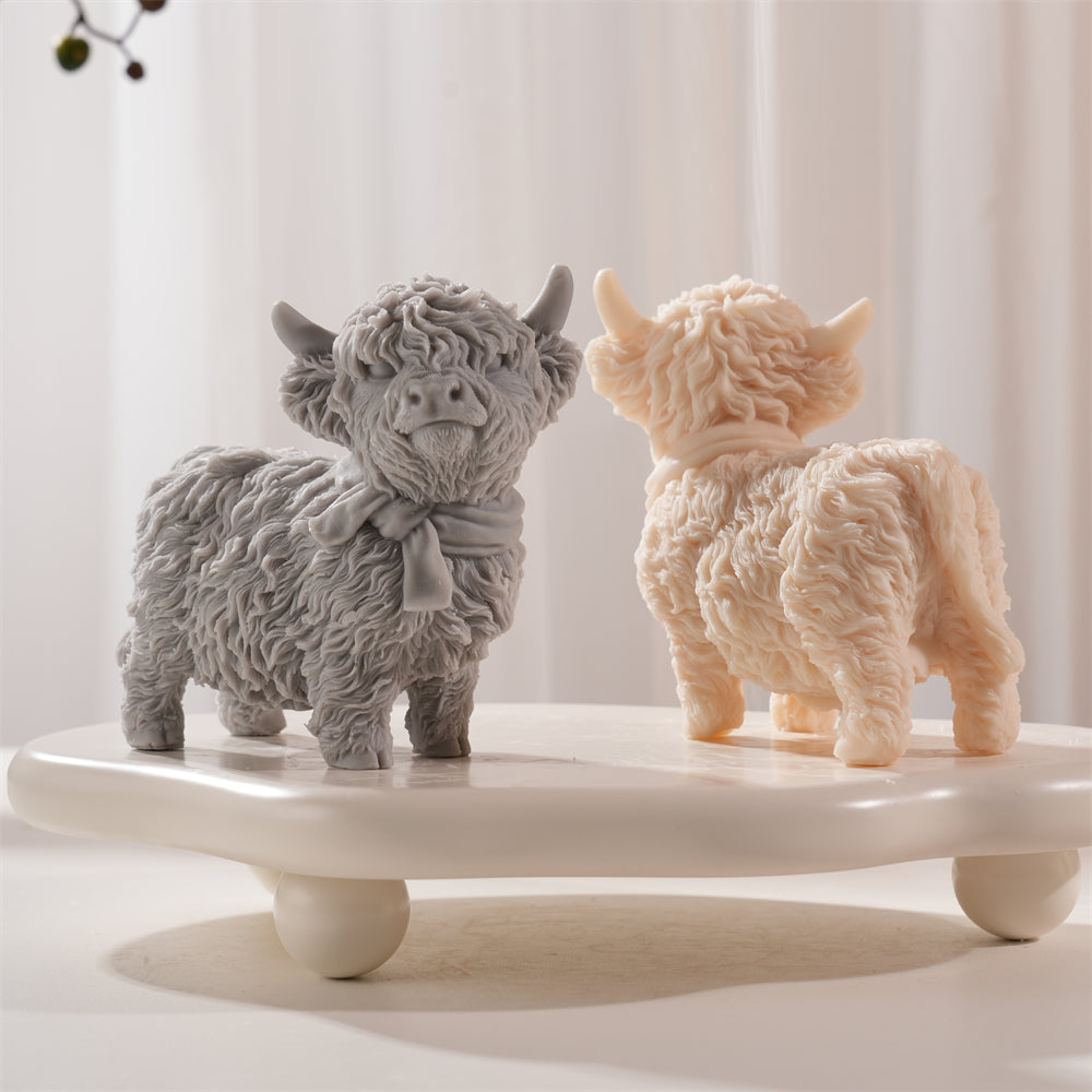 The Highland Cow Candle Mould silicone candle mould from MYKA Candles and Moulds, a professional supply for candle, soap, and baking moulds.