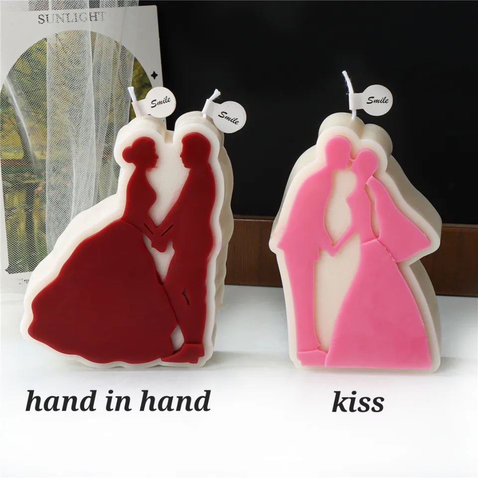 An aesthetic Honeymooners Candle Mould silicone candle mould from MYKA Candles and Moulds, perfect for soap, resin, and cake mould art.