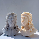 View of the Jesus Bust Silicone Candle Mould silicone candle mould from MYKA Candles and Moulds, ideal for DIY soap moulds and cake mould projects.