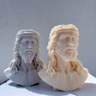 The Jesus Bust Silicone Candle Mould silicone candle mold by MYKA Candles and Moulds, featuring high detail for candle, soap, and baking moulds.