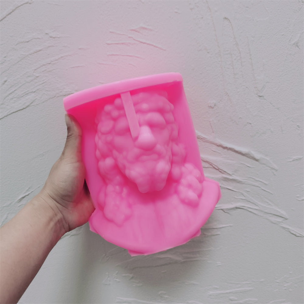 A versatile Jesus Bust Silicone Candle Mould silicone candle mould by MYKA Candles and Moulds, suitable for resin moulds and decorative cake mould shapes.