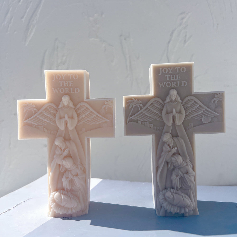 A Joy to the World Silicone Candle Mould silicone candle mold by MYKA Candles and Moulds, designed for easy release in soap, resin, and cake mould casting.
