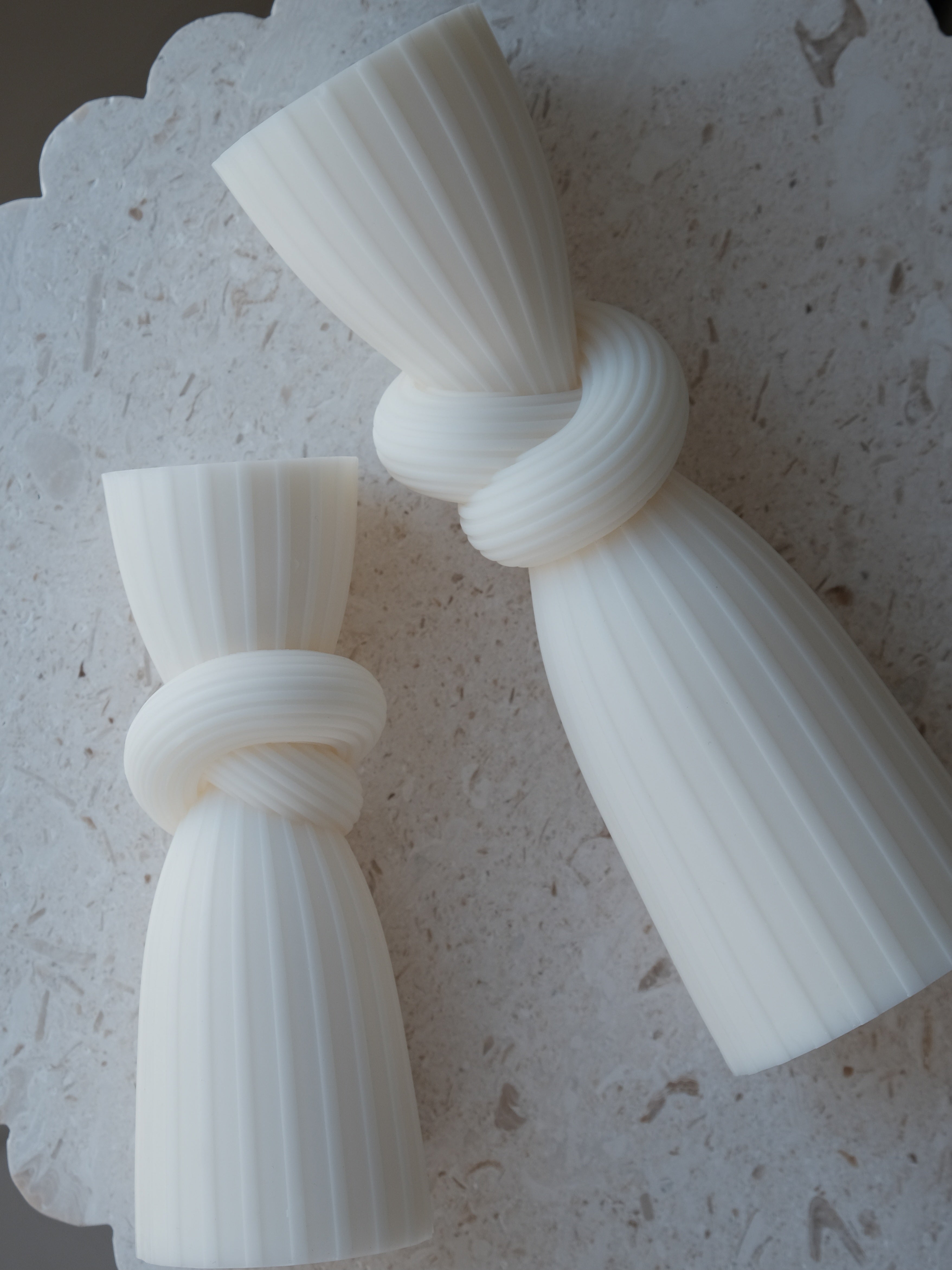 The Knot Pillar Candle Mould silicone candle mould by MYKA Candles and Moulds, a top choice for artistic resin moulds and baking moulds.