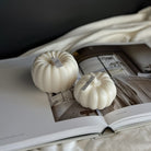 The flexible Large Pumpkin Candle Mould silicone candle mould by MYKA Candles and Moulds, suitable for soap moulds and food-grade cake mould use.