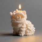 Crafting with the Lion Dance Silicone Candle Mould silicone candle mould by MYKA Candles and Moulds, also used for soap, resin, and cake moulds.