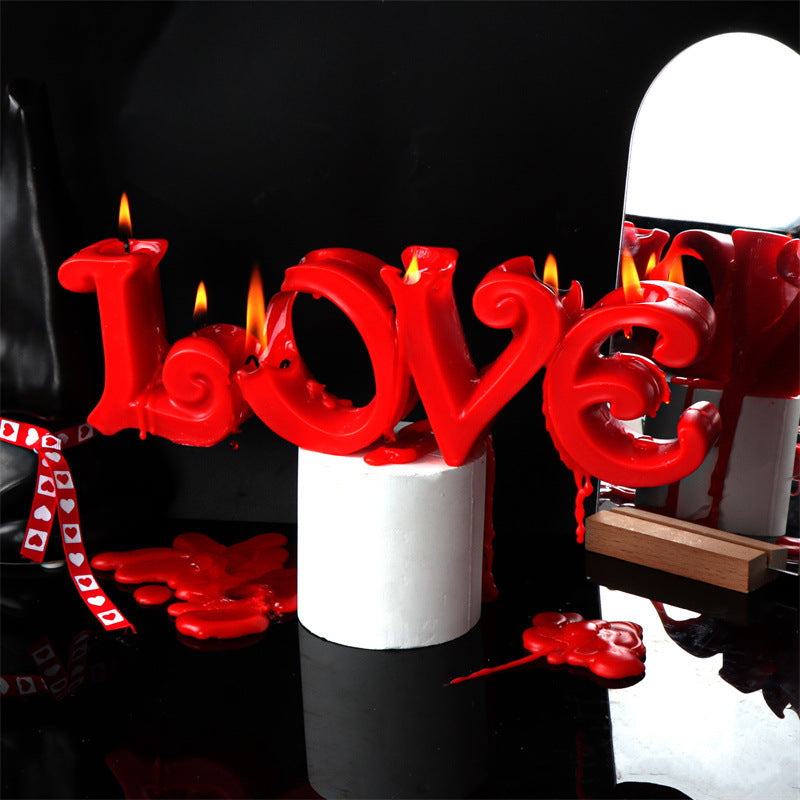 A high-performance Love Candle Mould silicone candle mold from MYKA Candles and Moulds for resin art and professional baking mould use.