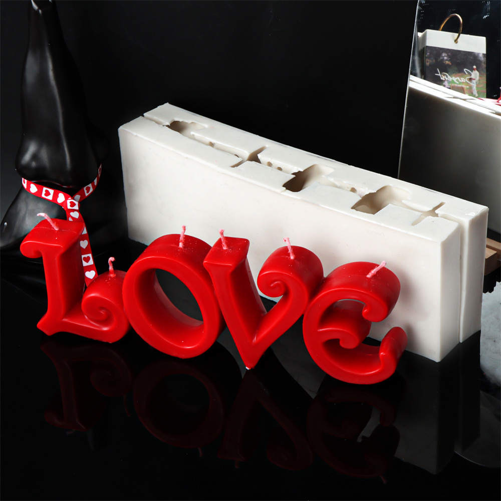 The Love Candle Mould silicone candle mold by MYKA Candles and Moulds, featuring high detail for candle, soap, and baking moulds.
