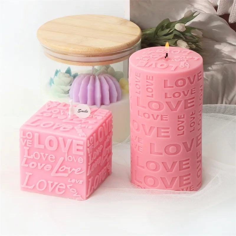 The Love Pillar Candle Moulds silicone candle mould by MYKA Candles and Moulds, optimized for professional candle, soap, and cake moulds.