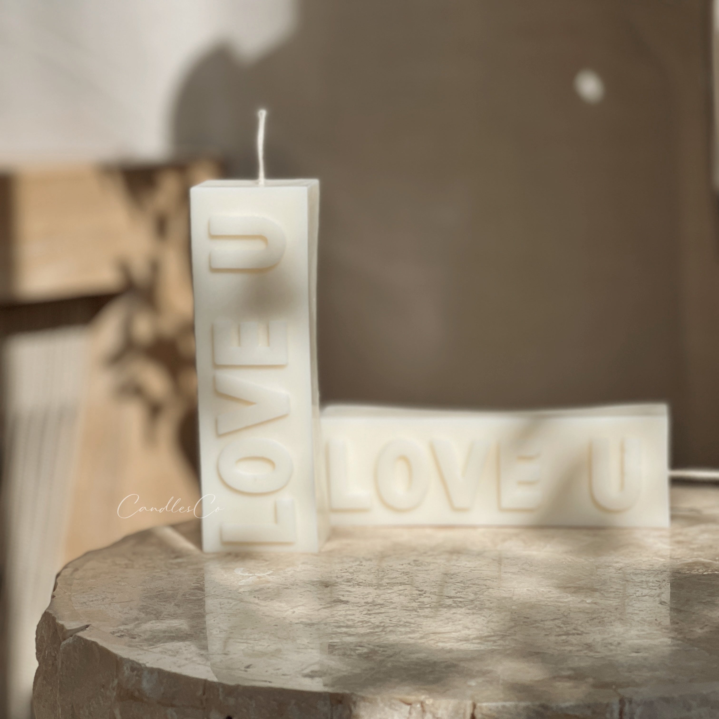 The Love U Candle Mould silicone candle mould from MYKA Candles and Moulds, a professional supply for candle, soap, and baking moulds.