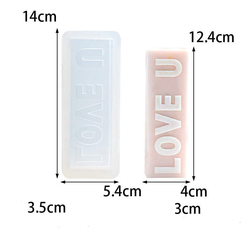 Showcasing the Love U Candle Mould silicone candle mould by MYKA Candles and Moulds for creative baking moulds and candle making.