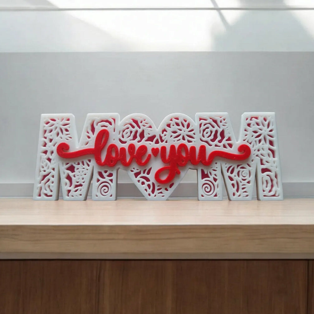 A high-performance Love You Mum Silicone Candle Mould silicone candle mold from MYKA Candles and Moulds for resin art and professional baking mould use.
