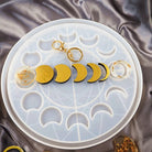 A Lunar Phase Tray Candle Mould silicone candle mold by MYKA Candles and Moulds, the perfect multipurpose tool for soap, resin, and cake mould casting.