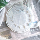 The Lunar Phase Tray Candle Mould silicone candle mould from MYKA Candles and Moulds, a professional supply for candle, soap, and baking moulds.