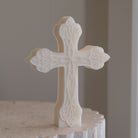 Crafting with the Mandala Cross Silicone Candle Mould silicone candle mould by MYKA Candles and Moulds, also used for soap, resin, and cake moulds.