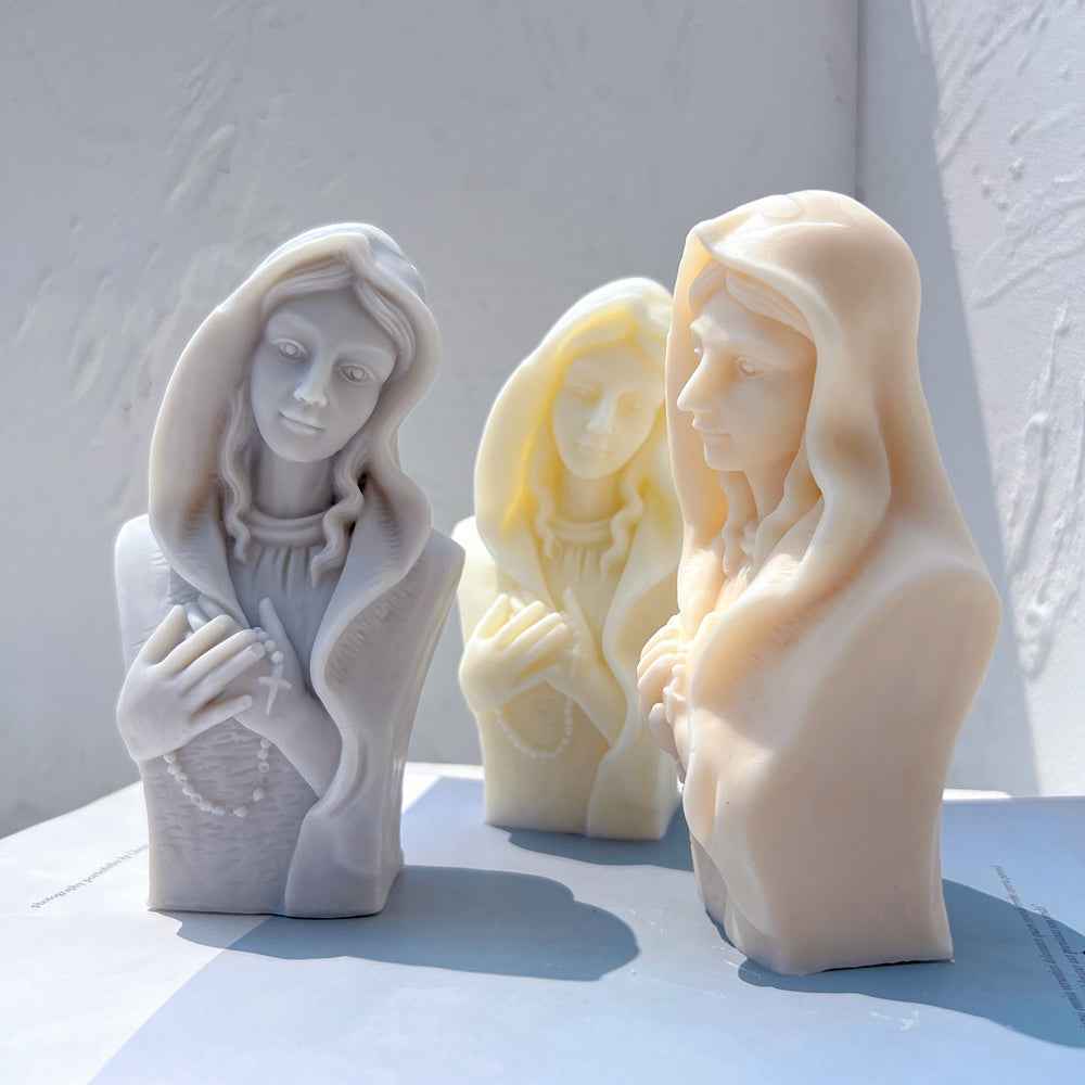 The Mary's Grace Silicone Candle Mould silicone candle mould by MYKA Candles and Moulds, perfect for small business candle, soap, and cake mould production.