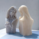The flexible Mary's Grace Silicone Candle Mould silicone candle mould by MYKA Candles and Moulds, suitable for soap moulds and food-grade cake mould use.