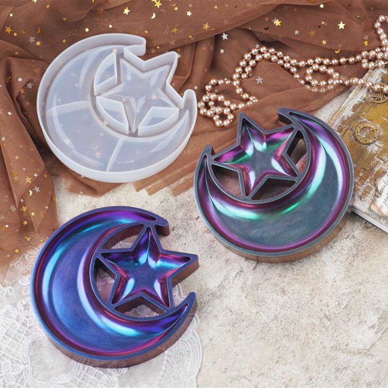 A detailed Moonbeam Tray Silicone Candle Mould silicone candle mould by MYKA Candles and Moulds, perfect for candle making, soap moulds, and resin moulds.