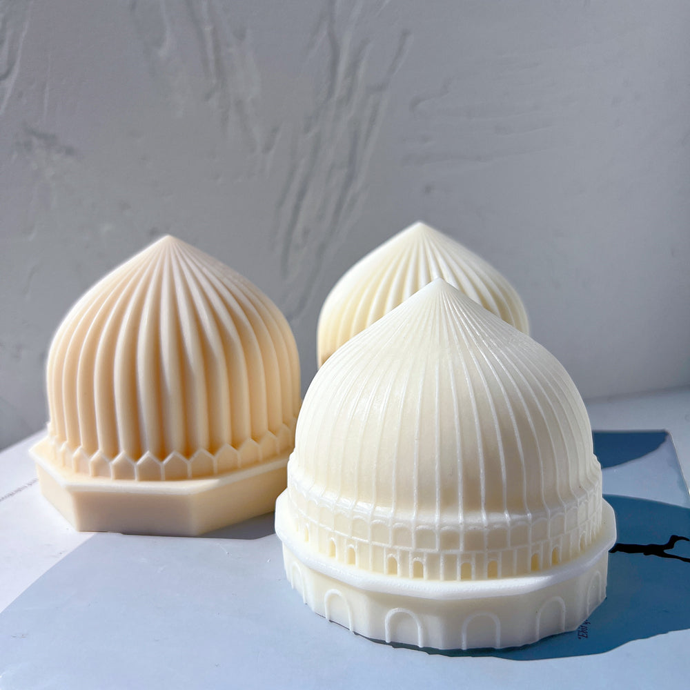 Handmade Mosque Dome Candle Moulds silicone candle mold from MYKA Candles and Moulds, perfect for resin moulds and unique baking mould shapes.