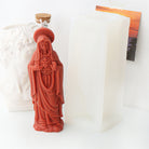 The flexible Mother Mary Candle Moulds silicone candle mould by MYKA Candles and Moulds, suitable for soap moulds and food-grade cake mould use.