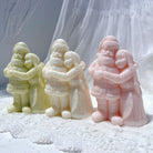 Showcasing the Mr. & Mrs. Claus Candle Mould silicone candle mould by MYKA Candles and Moulds for creative baking moulds and candle making.
