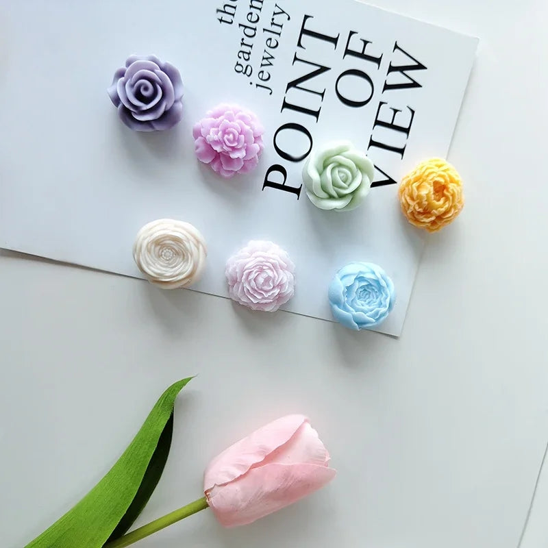 Professional Multi Cavity Flower Candle Mould silicone candle mould by MYKA Candles and Moulds, also used for resin moulds and baking mould designs.