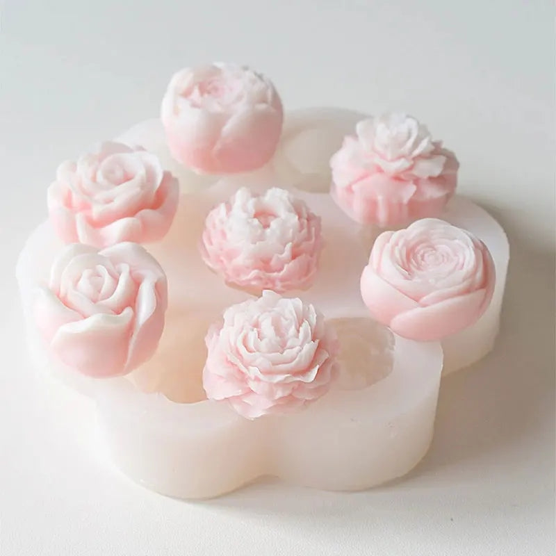 The Multi Cavity Flower Candle Mould silicone candle mould by MYKA Candles and Moulds, optimized for professional candle, soap, and cake moulds.