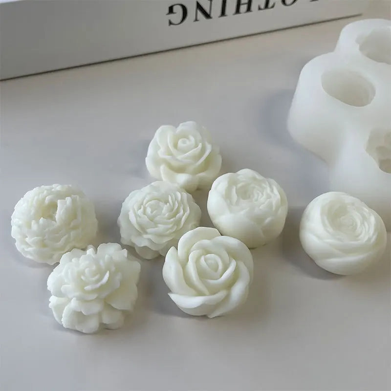 The Multi Cavity Flower Candle Mould silicone candle mould by MYKA Candles and Moulds, a must-have for resin moulds and DIY baking mould enthusiasts.