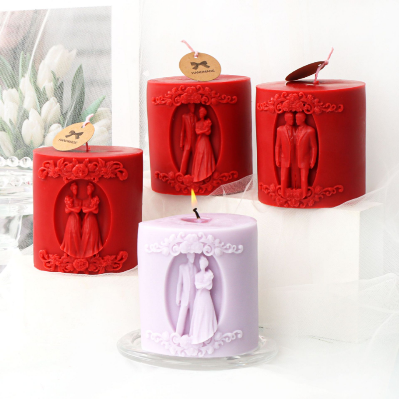 The Newly-wed Candle Moulds silicone candle mold by MYKA Candles and Moulds, featuring high detail for candle, soap, and baking moulds.