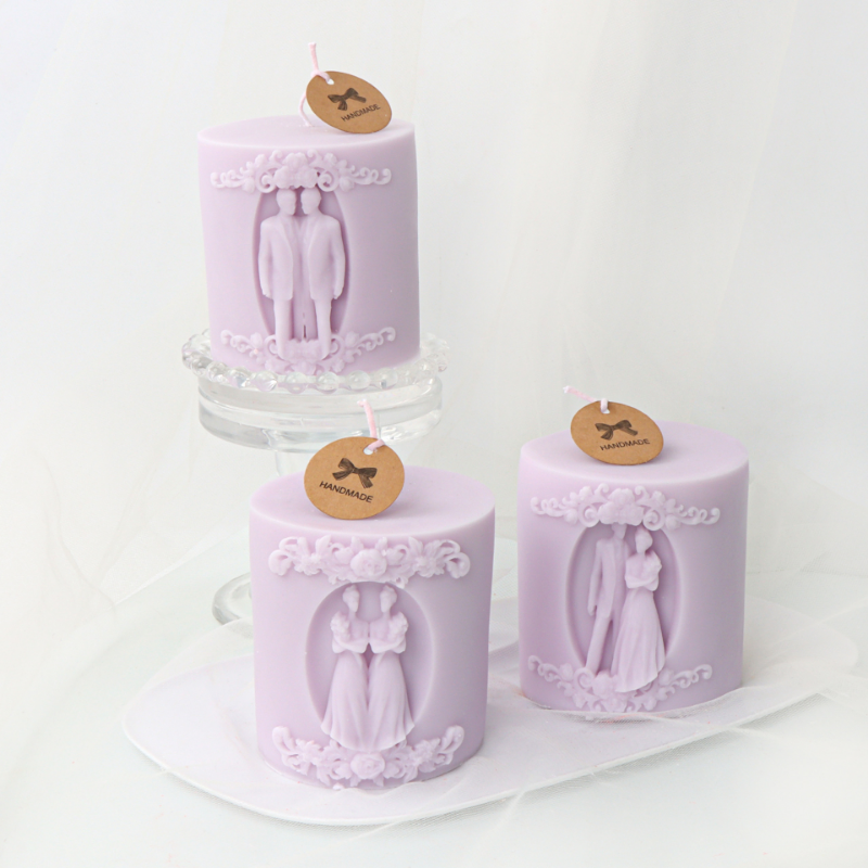 Professional Newly-wed Candle Moulds silicone candle mould by MYKA Candles and Moulds, also used for resin moulds and baking mould designs.