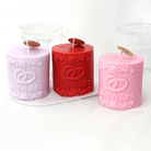 A premium Newly-wed Candle Moulds silicone candle mold by MYKA Candles and Moulds, a versatile tool for soap, resin, and cake mould crafting.