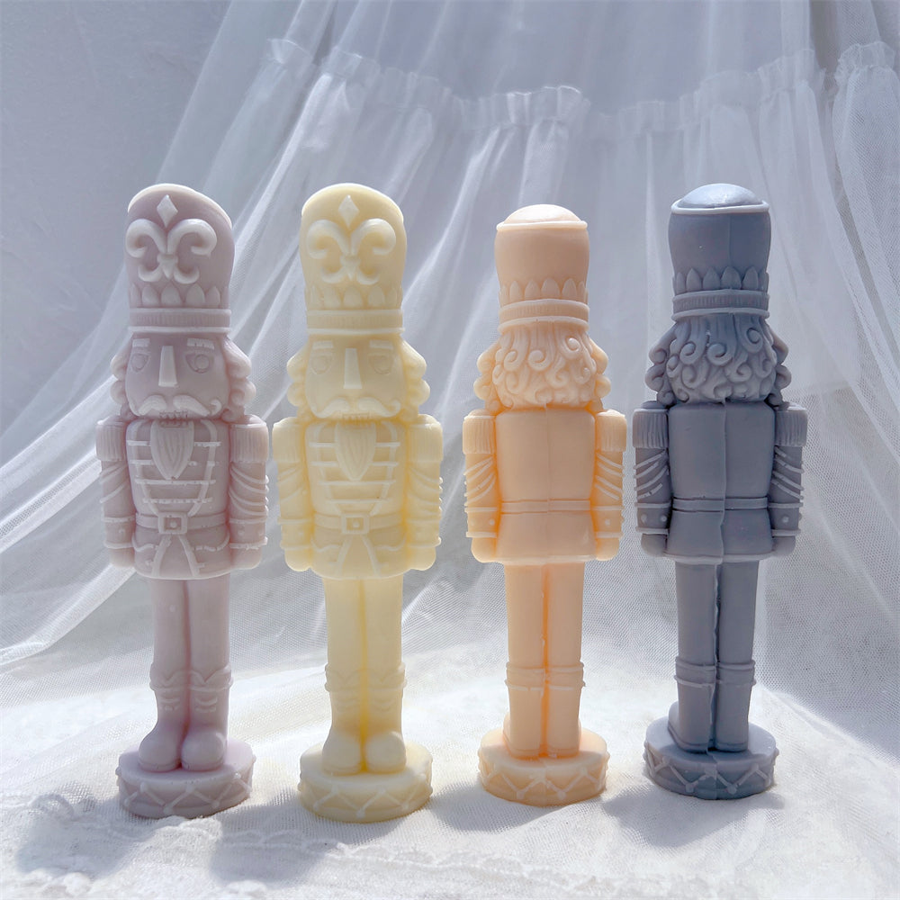 A heat-resistant Noble Nutcracker Silicone Candle Mould silicone candle mould by MYKA Candles and Moulds, ideal for soap, resin, and baking mould applications.