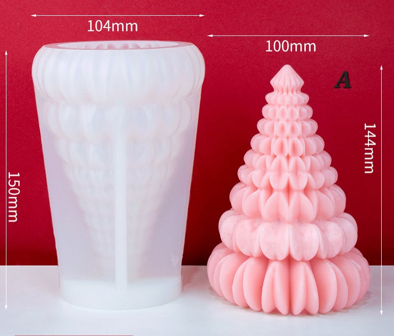 A detailed Origami Tree Silicone Candle Moulds silicone candle mould by MYKA Candles and Moulds, perfect for candle making, soap moulds, and resin moulds.