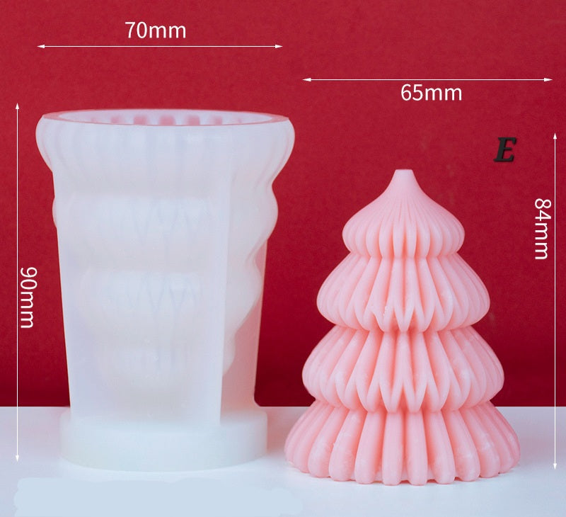 A heat-resistant Origami Tree Silicone Candle Moulds silicone candle mould by MYKA Candles and Moulds, ideal for soap, resin, and baking mould applications.