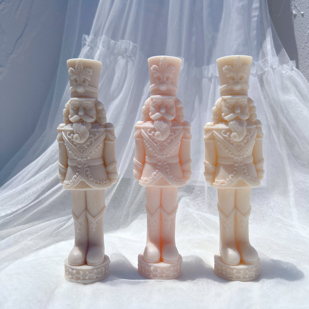 Precision-designed Ornamental Nutcracker Candle Mould silicone candle mold by MYKA Candles and Moulds for resin moulds and gourmet cake mould designs.