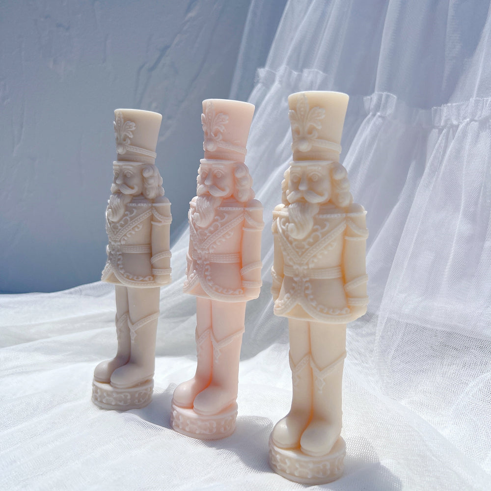 A high-performance Ornamental Nutcracker Candle Mould silicone candle mold from MYKA Candles and Moulds for resin art and professional baking mould use.