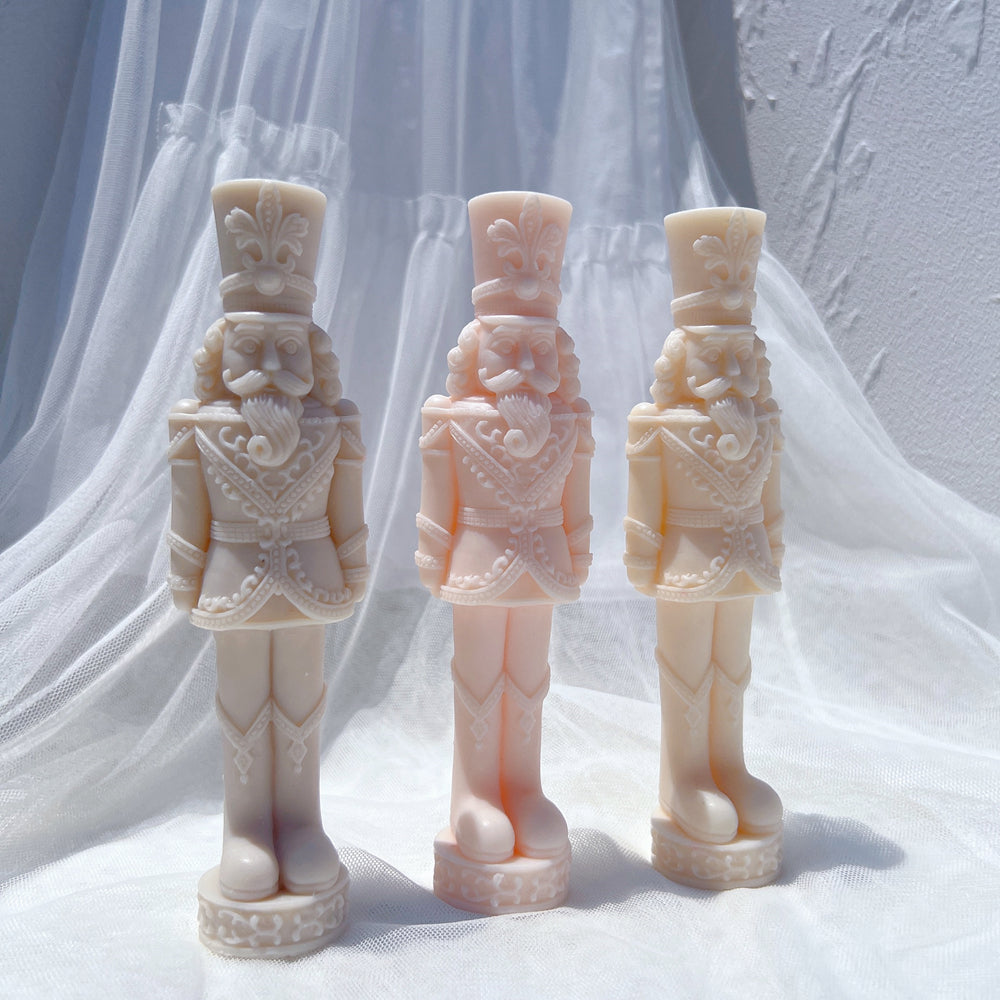 The Ornamental Nutcracker Candle Mould silicone candle mould by MYKA Candles and Moulds, a top choice for artistic resin moulds and baking moulds.