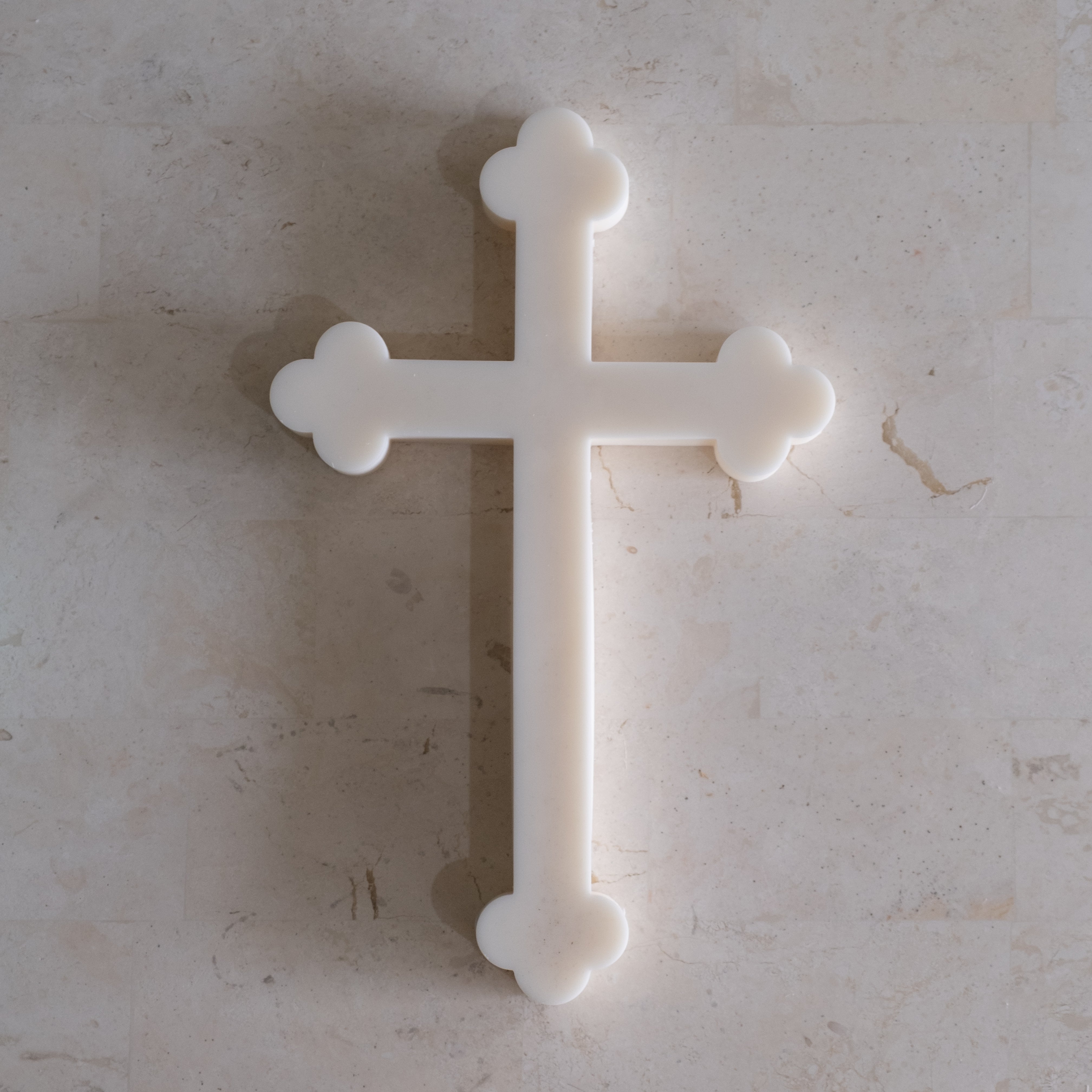 Crafting with the Orthodox Cross Silicone Candle Mould silicone candle mould by MYKA Candles and Moulds, also used for soap, resin, and cake moulds.