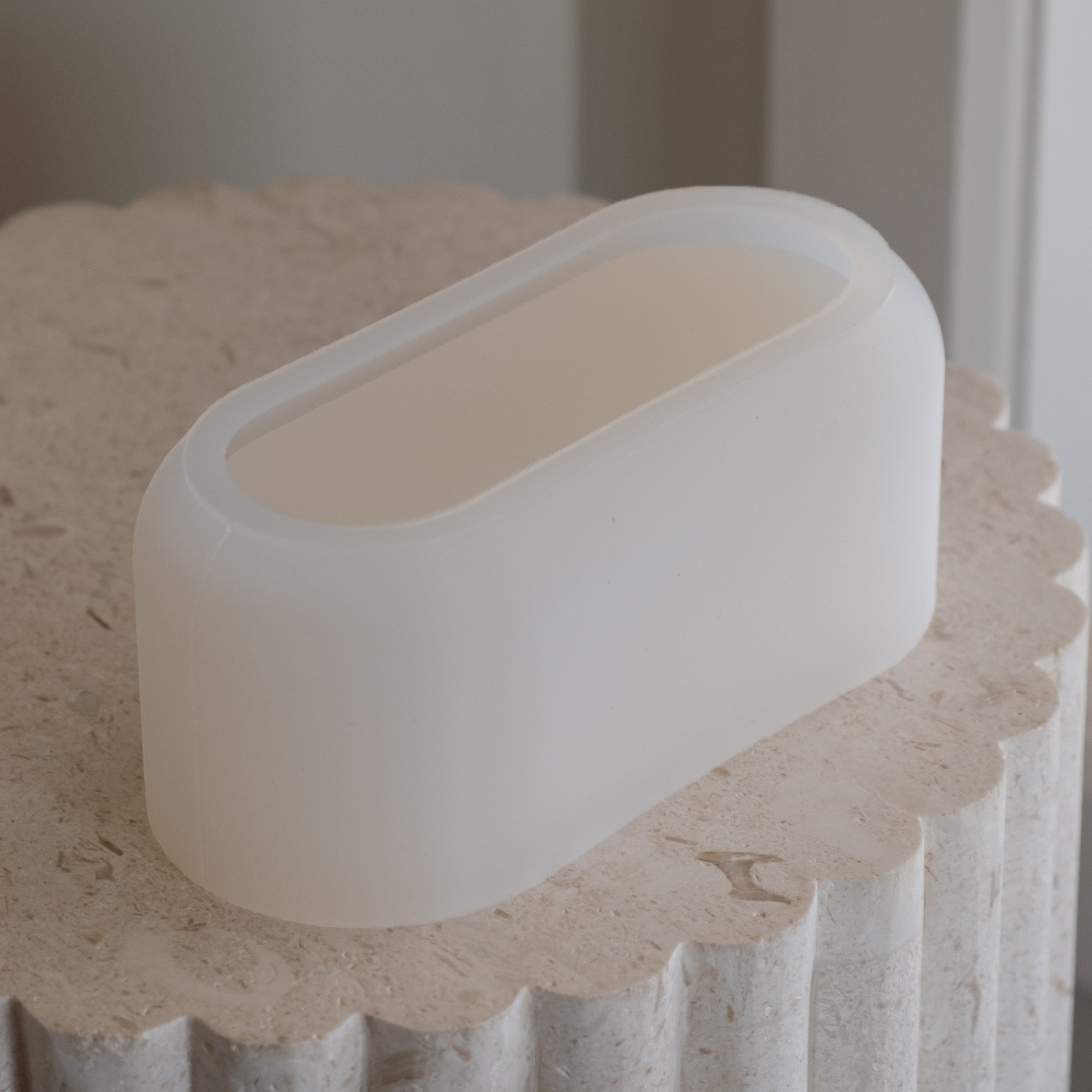 The Oval Tulip Vessel Silicone Mould silicone candle mould from MYKA Candles and Moulds, a professional supply for vessel casting and candle making.